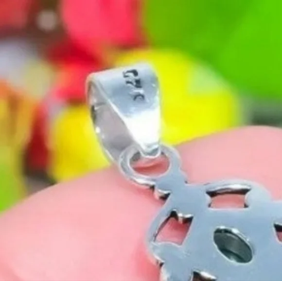 Labradorite 925 Sterling Silver Celtic Cross Handmade Pendant and Necklace 20" - Picture 2 of 7